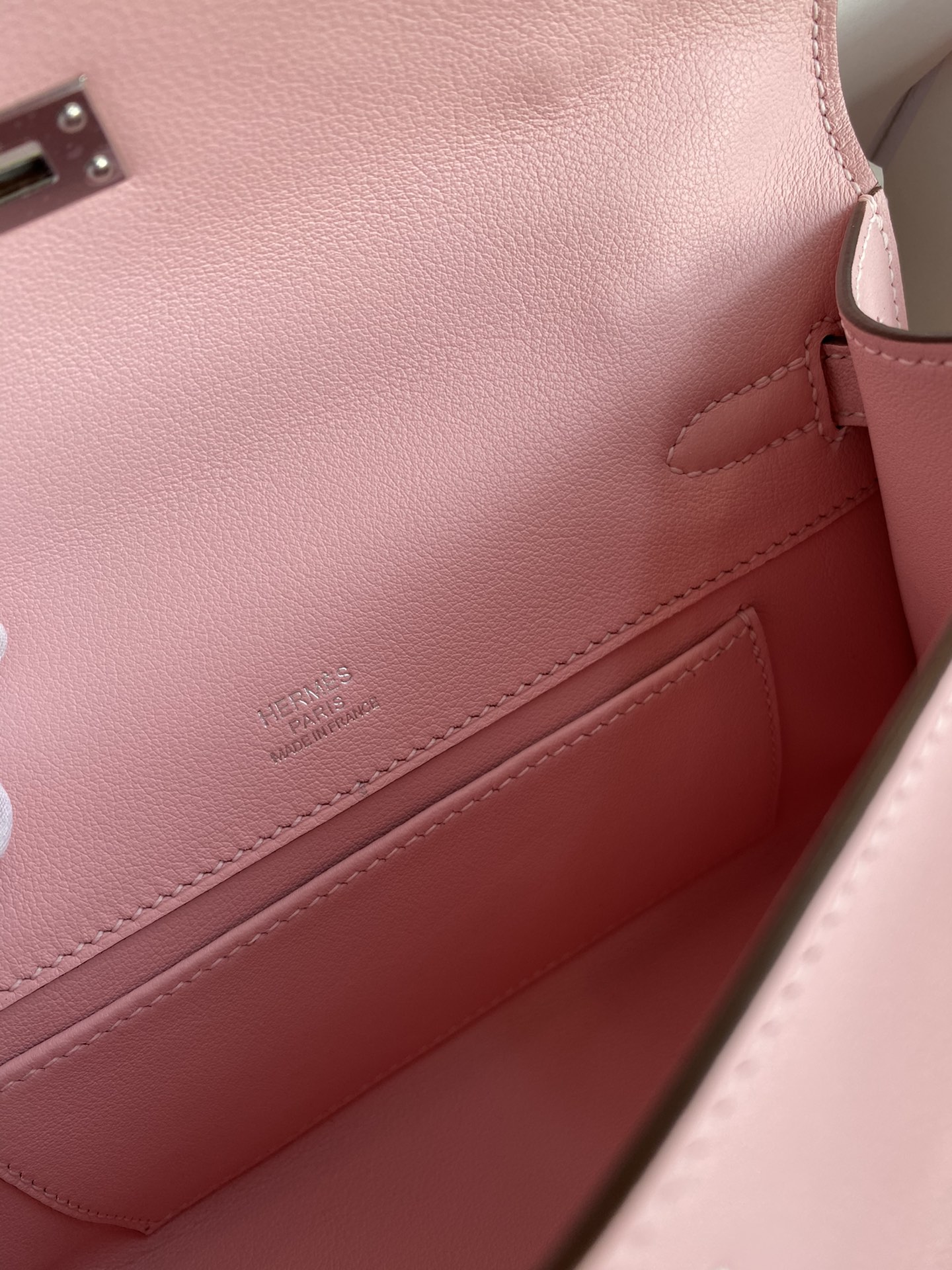 Hermes Mini Kelly Pochette 22cm Bag In Pink Swift Leather